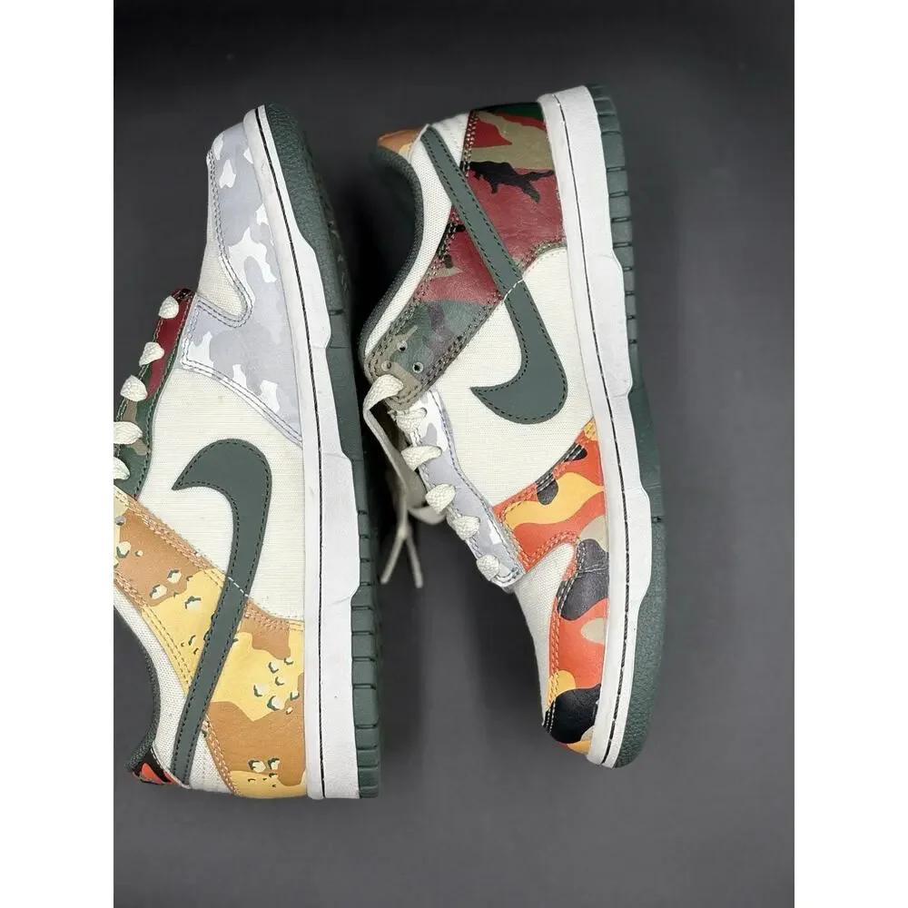 Nike Dunk Low SE Grade School Sail Multi-Camo DB1909-100 Youth Size 5.5=W Sz 7